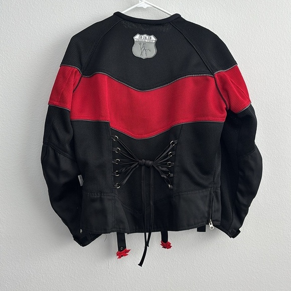 Power-Trip Women’s Corset Back Motorcycle Jacket - Picture 2 of 4